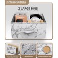 thumbnail image 3 of Sorbus 2 Drawers Nightstand Chest End-Table - Black Frame White Marble, 3 of 9