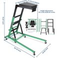 thumbnail image 4 of Topside Engine Creeper Adjustable 49.21-68.89 In High Top Automotive Creeper with 400 lb Capacity 6 Swivel Casters Foldable Garage Creeper Green, 4 of 8