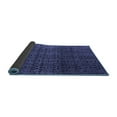 thumbnail image 2 of Ahgly Company Indoor Round Abstract Blue Modern Area Rugs, 4' Round, 2 of 4