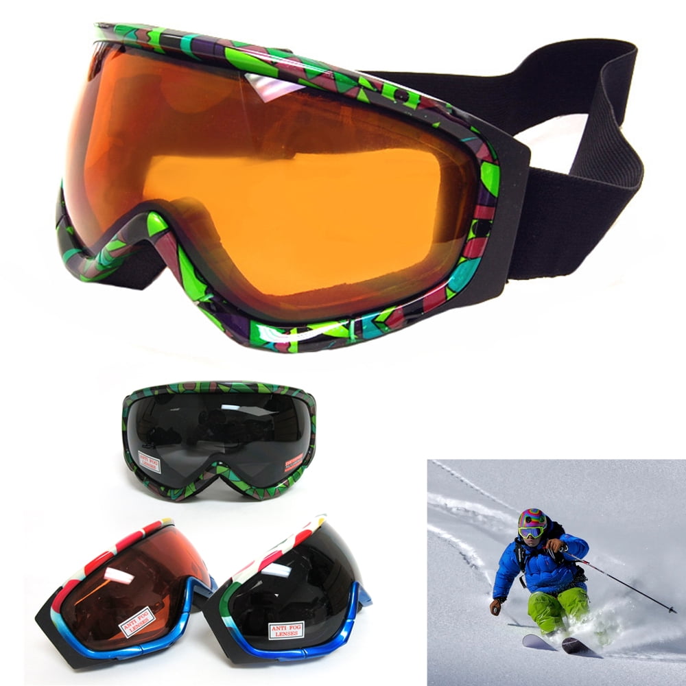 Men Women Snowboard Ski Goggles Snowmobile Anti Fog UV Protection
