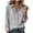 Gray, variant on Staron Women Button Down Collared Long Sleeve Hearts Print Casual Basic Fashion Comfy Loose Blouse Shirt, Light Blue M