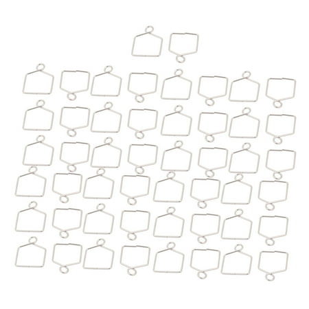Unique Bargains 50 Pcs 18mm Width Chandelier Connector Clip Chromium Tone for Fastening Crystal