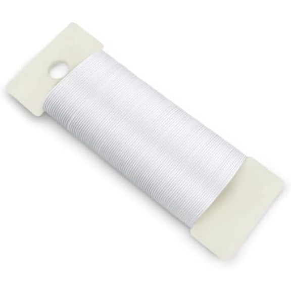 White Floral Wire, 38 Yards 114 Ft 22 Gauge Metal Wire for Crafts, Flexible Wreath Wire Flower Wire, Thin Craft Wire for Ornaments Ribbon Making DIY