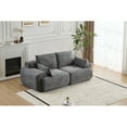 thumbnail image 5 of SOULART 84.25" Cloud Couch, Gray Modern Modular Loveseat Sofa with Memory Foam & Corduroy Fabric, Pet-Friendly, No Assembly Required, 5 of 9