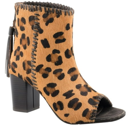 

Roper Womens 09-021-0946-3068 Women`s Leopart Print Hair On Sandal 9 M Brown