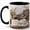 Black, variant on Vintage Book Floral 11oz Ceramic Mug, Botanical Reader Coffee Cup