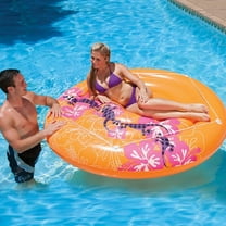 Swim Central 71" Gecko Hawaii Island Multi-Person Jumbo Inflatable Swimming Pool Raft - Orange