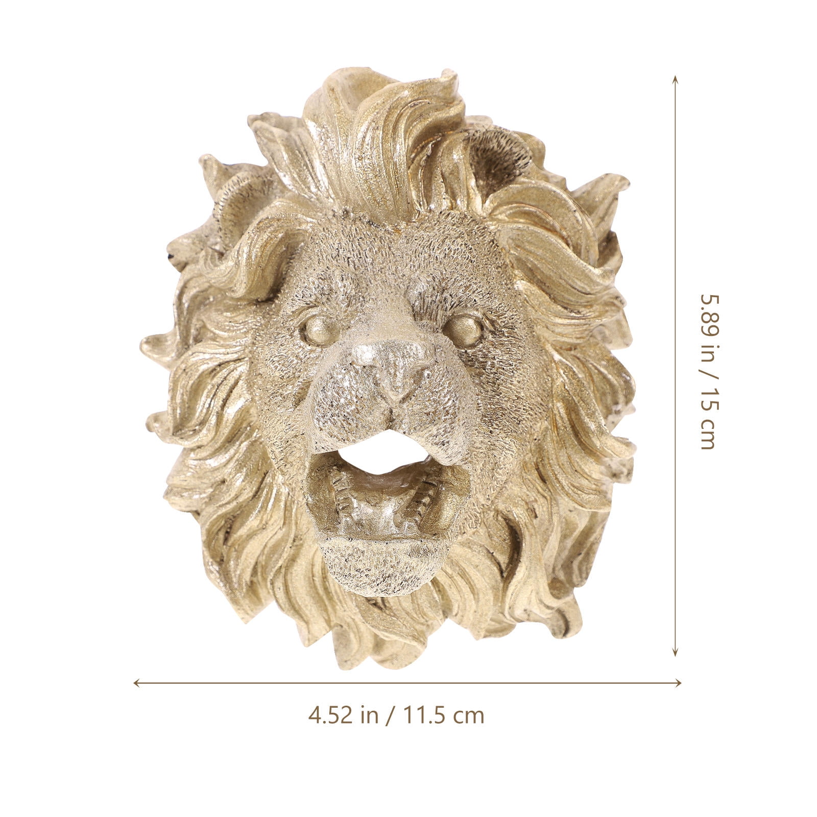 BESTOYARD Resin Lion Head Fountain Nozzle Wall Hanging Fountain Sprayer for Yard Pond Decoration