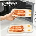 thumbnail image 5 of Two in One Microwave Oven Eguiwyn Cooker for Microwave Oven Microwave Cooker 11X8In Grooved White Microwave Tray With 2 Egg Non Sticky and Quick Classic Pan Gift Cooker, 5 of 8