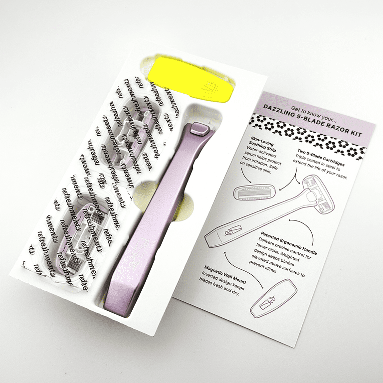 refreshments DAZZLING 5-BLADE RAZOR KIT NEON FIZZ - Walmart.com