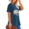 thumbnail image 3 of XCHQRTI Just Breathe Dandelion Women Tshirt Plus Size Graphic Shirt Short Sleeve Loose Tee Tops, 3 of 11