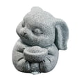 thumbnail image 4 of Escultura de animal de mascota de té, adorno de animal coleccionable, estatua de animal de piedra arenisca para Conejo, 4 of 9