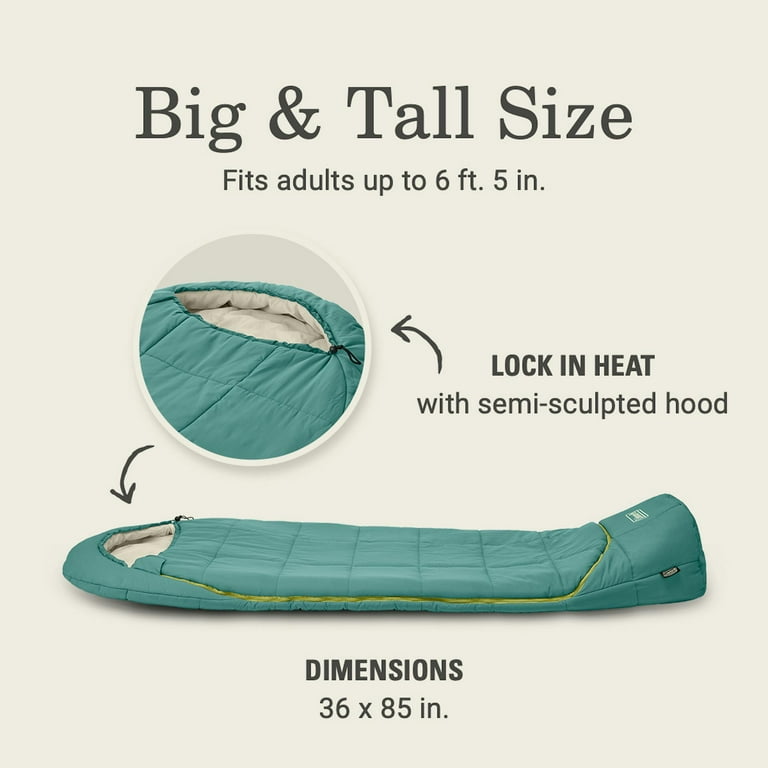 Coleman Oversized Big Bay Mummy Sleeping Bag with Foot Ventilation