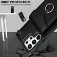 thumbnail image 5 of Compatible Samsung Galaxy S23 Ultra Case Wallet with Card Holder,4 Card Slot Shockproof Case PU Leather with Strap Phone Case for Galaxy S23 Ultra 5G Wallet Case with Kickstand Women Men Black, 5 of 14