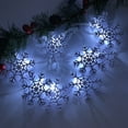 thumbnail image 1 of Boovnll Christmas Lights, Led Battery Box Christmas White Snowflake String Christmas Tree Snowman Pendant Decoration, Christmas Decorations, Christmas Tree Lights, Christmas Lights Outdoor, 1 of 2