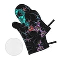 thumbnail image 2 of Fractal Multicoloured Abstract Oven Mitts and Pot Holders Sets Baking Sets for Kitchen Bbq Gloves Heat Resistant Cooking Esthetic Coloured 4 Pieces, 2 of 8