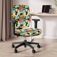 thumbnail image 6 of Chririnla Deer Bow Pattern Computer Office Chair Cover, 2 Pcs Swivel Chair Cover Stretch Dustproof Desk Rotating Chair Slipcovers for High Back Chair, 6 of 8