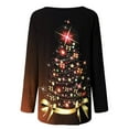 thumbnail image 5 of Christmas Long Sleeve Shirts for Women Bling Christmas Tree Print Tunic Tops Round Neck Casual Holiday Shirt Sweatshirt Womens Sweaters Sweatshirt Shirt, 5 of 5