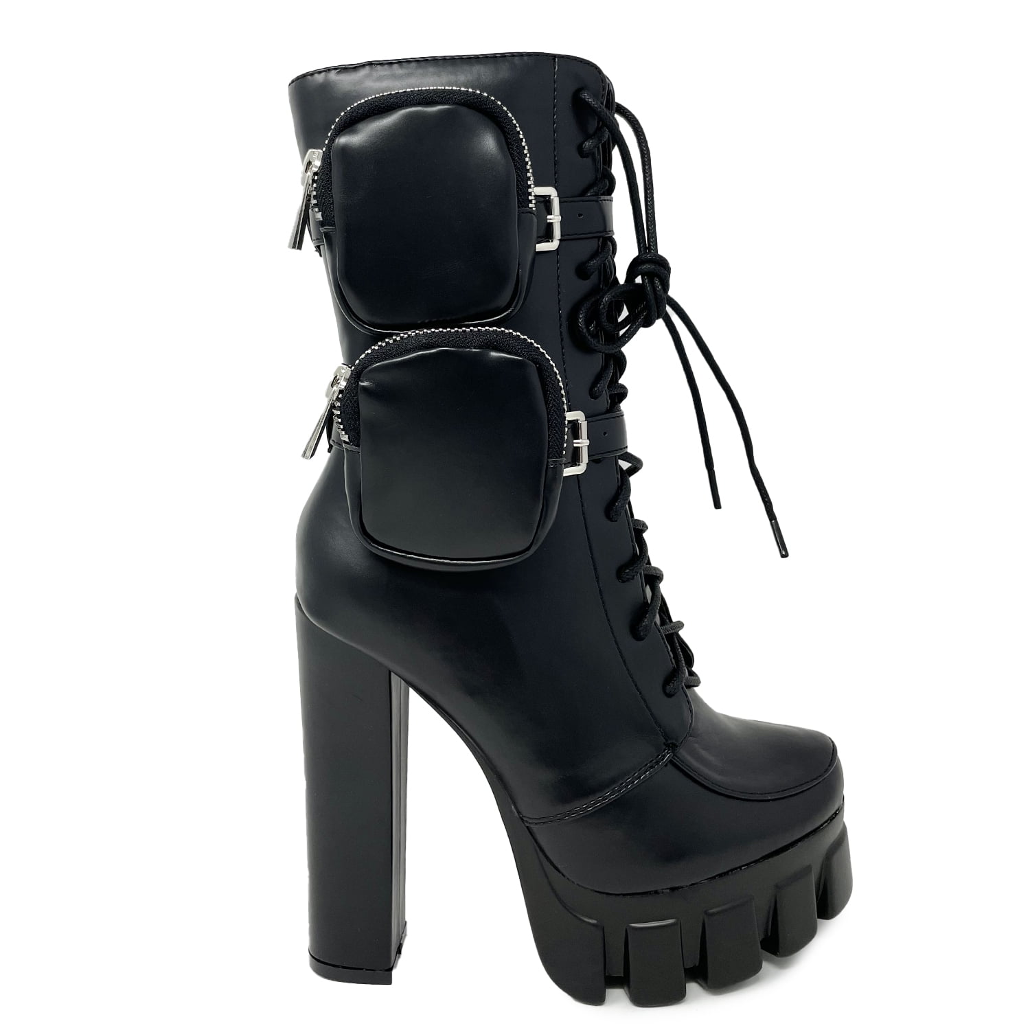 lug sole high heel boots