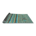 thumbnail image 2 of Ahgly Company Indoor Round Abstract Light Blue Modern Area Rugs, 8' Round, 2 of 4