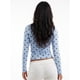 thumbnail image 5 of Blusas de mujer de otoño, manga larga, cuello redondo, estampado de lunares, estilo casual y corte ajustado, ideales para salir., 5 of 6