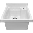 thumbnail image 2 of Vitreous China Single Bowl, Drop-in Sink with Wire Basket and 3 ½ Inch Off Center Drain, 2 of 4