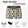 thumbnail image 2 of Men's Boxer Briefs, Cute Grape Blue Red Green Leaves Soft Comfy Mens Underwear Boxer Briefs Breathable With Widen Waist, 2 of 7