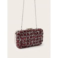 thumbnail image 3 of REMANLAND Women's Satin Evening Clutch with Chain Strap, Red, 3 of 7