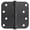 Black, variant on 3 Pack 4'' Stainless Steel Ball Bearing Door Hinges, 4in x 4in Heavy-Duty Door Hinges with 5/8 inch Radius Corner for Exterior & Interior Doors (Gold)