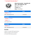 thumbnail image 2 of Wheel Hub Assembly - Compatible with 2006 - 2009 Dodge Ram 1500 2007 2008, 2 of 2