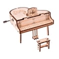 thumbnail image 2 of Caja de música de 3D DIY Grand Piano Puzzle Modelo mecáco de artesanía de Elegante adorno de escritorio para adultos y ños Hugo Cajas de música de madera, 2 of 10