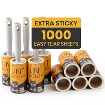 DELOMO Pet Lint Roller for Clothes – Lint Rollers for Pet Hair Extra Sticky, Mega Value Set of 1,000 Sheets (5 Rollers   5 Refills), Dog Cat Hair Remover for Couch, Furniture, Keep Your Home Tidy