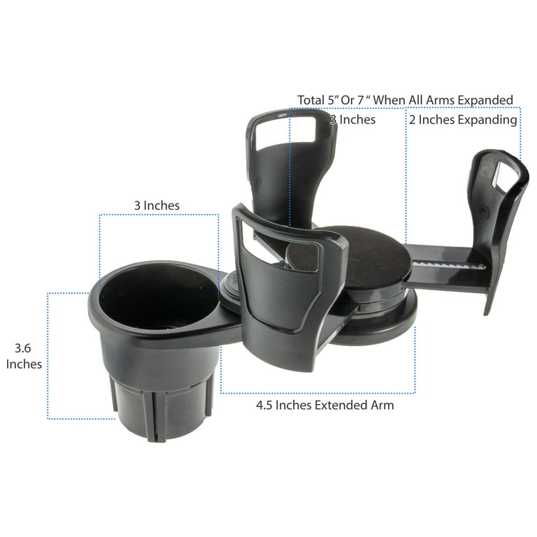 Car Cup Adjustable Multifunctional Holder Adapter - 2 in 1 Auto
