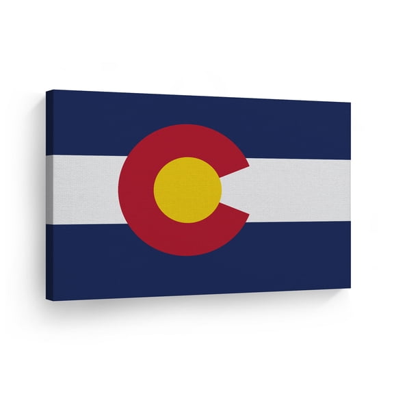 Smile Art Design Colorado State Flag CANVAS PRINT State Capital of USA Flag Canvas Wall Art US State Flag Wall Art Home Decoration Living Room Dorm Office Decor Ready to Hang Made in USA 11x17