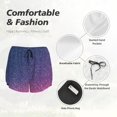 thumbnail image 4 of Balery Violet Glitter Pantalones cortos deportivos para mujer con forro y dos bolsillos, elásticos, para entrenamiento, gimnasio, yoga-Small, 4 of 7