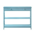 thumbnail image 3 of Convenience Concepts Oxford 1 Drawer Console Table with Shelves, Sea Foam Blue, 3 of 10