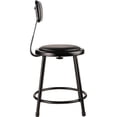 thumbnail image 3 of NPS 6400 Series Tabouret Moderne en Métal de 18 Pouces, Rembourré en Vinyle, Robuste, Noir, 3 of 7