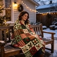 thumbnail image 7 of Fmbmuo Christmas Wreath Printed Throw Blanket , Gift Soft Cozy Warm Decorative , For Sofa Couch Bed Home Holiday Decoration, 7 of 7