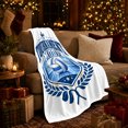 thumbnail image 3 of Volleyball Tournament Emblem Laurel Crown, Dramatic Artistic Scene, Warm Flannel Blanket for Living Room and Bedroom, Art Lovers Housewarming Gift, Artistic Home Decor, 3 of 9