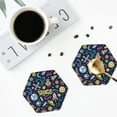 thumbnail image 5 of Balery 4 Pcs Colorful Spaceleather Coasters Set, Drink Table Cup Coasters For Living Room Kitchen Coffee Decor, 5 of 9