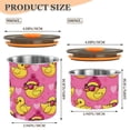 thumbnail image 3 of Yellow Duck Hearts Airtight Coffee Bean Canister 17oz Food Storage Containers with Lids For Gournd, Tea, Sugar, Flour, Rice, Cereal, Candy Cookie Jar, 3 of 8