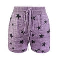 thumbnail image 4 of TRUBKH Shorts for Women Camo-shorts Trendy Lounge Shorts for Women Drawstring Board Shorts Biker Shorts Womens Athletic Shorts Women Beach Shorts Hiking Shorts Relaxed Fit Purple M, 4 of 6