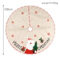thumbnail image 4 of Funda para árbol de Navidad, tapete para árbol de Navidad, falda para árbol de Navidad, falda para árbol de Navidad, falda de lino para árbol de Navidad con copos de nieve, para decoración de árbol d, 4 of 5