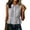 Gray, variant on Women's Cotton Linen Tops Sleeveless Collared Button Up Shirt Ruffled Hem Cute Summer Tanks Casual Travel Blouses (S, Purple)