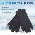 thumbnail image 4 of AYYUFE 3 Pair Women Men Autumn Winter Gloves Warm Windproof Full Finger Mittens Polar Fleece Anti slip Gloves Black Women, 4 of 8