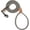 Black Khaki, variant on General Short Leash for Large Dogs, Short Dog Rope Leash with Heavy Duty Metal Sturdy Clasp, Genuine Leather Tailored Connection(White, 18 Inch)