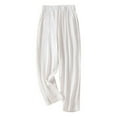 thumbnail image 2 of Pantalones cortos holgados de estilo retro para el verano, con diseño de abertura y cintura elástica., 2 of 8