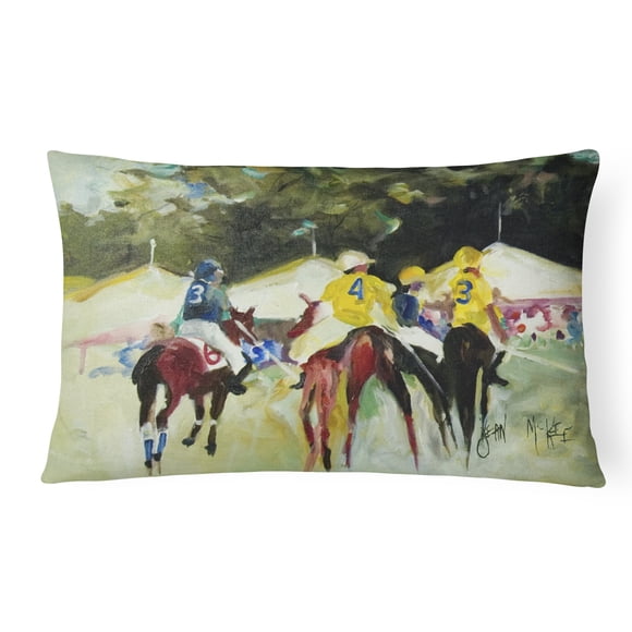Carolines Treasures JMK1007PW1216 Polo At The Point Canvas Fabric Decorative Pillow
