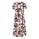 thumbnail image 5 of Puntoco Vestido De Manga Corta Con Cuello En V, Vestido Largo Con Cuello En V Y Cintura De Manga Corta Con Estampado De Posicionamiento De Moda Para Mujer Rojo Xl, 5 of 6