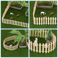 thumbnail image 5 of Uxcell 39" L x 2" H Wood Miniature Mini Fairy Garden Picket Fence, Brown, 5 of 5